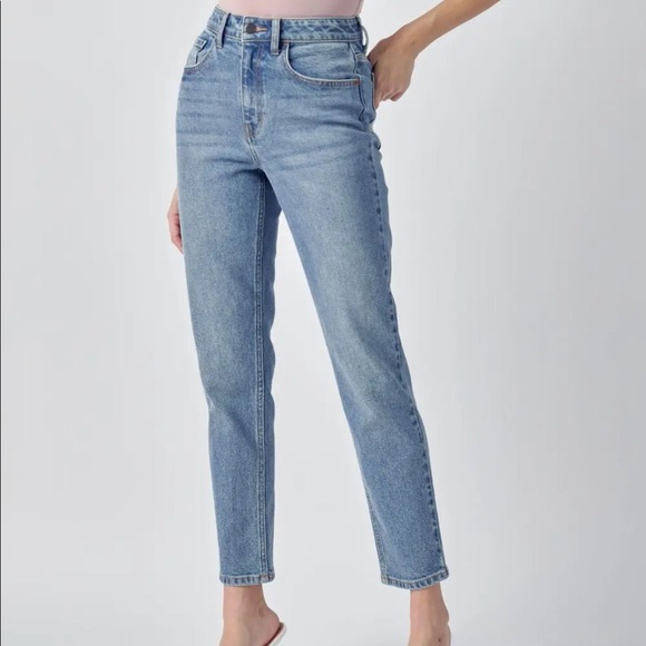 Cello High Rise Straight Leg Jeans - Picture 3 of 4